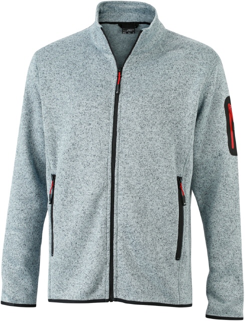 Light Grey Meliert / Red